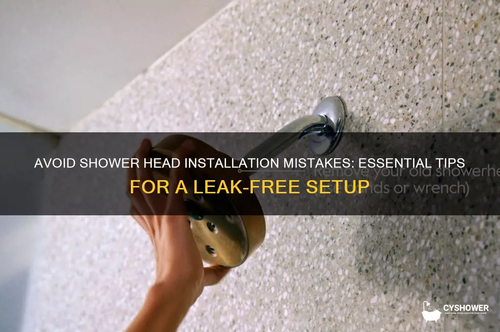 how not to install a shower head