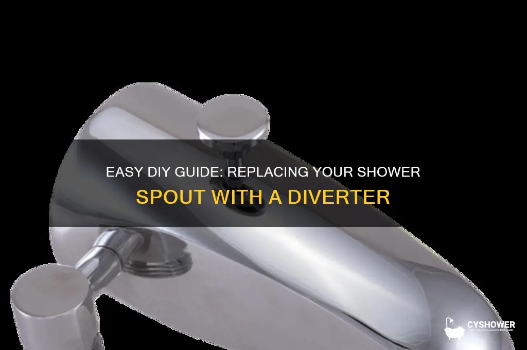 how o replace shower spout wth diverter