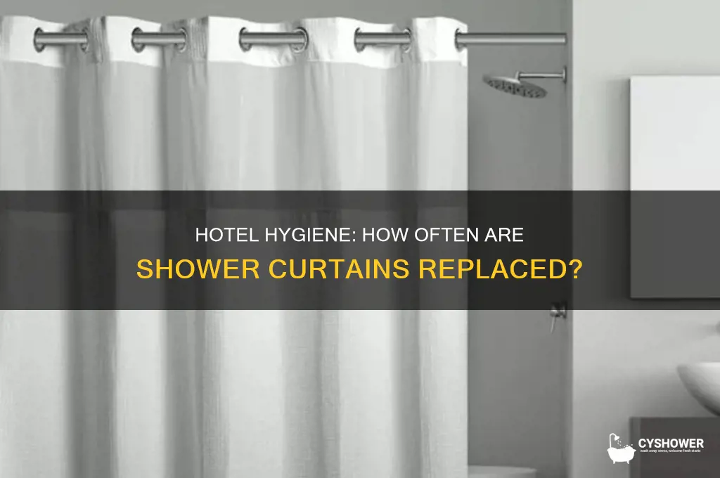 how often do hotels change shower curtains