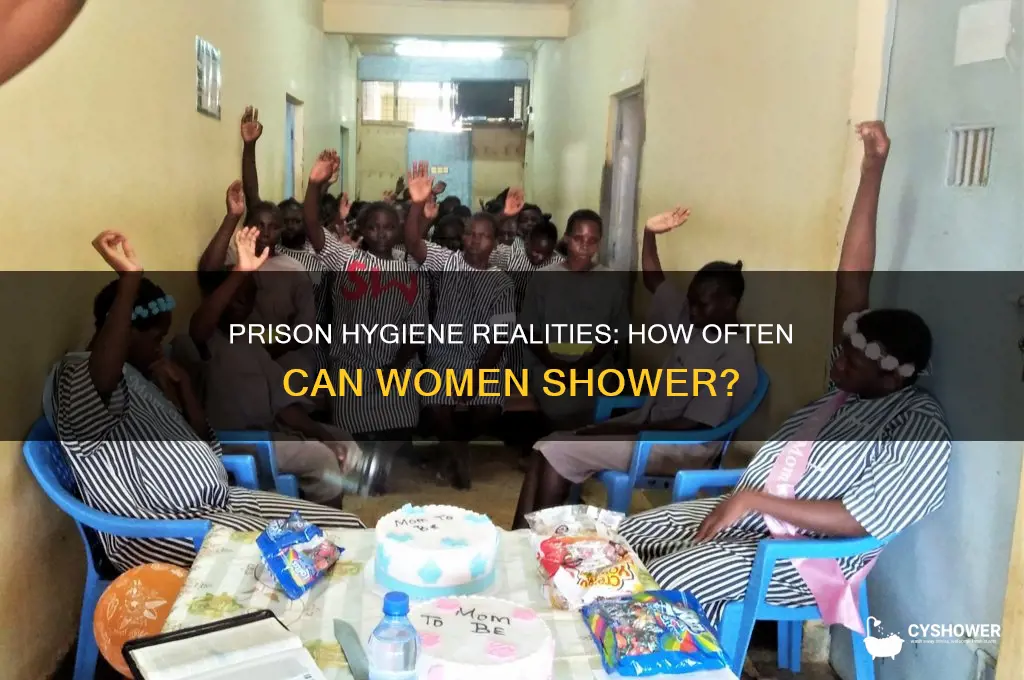 how often do women get to shower in prison
