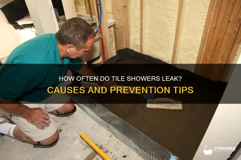 how often does tile shower leak