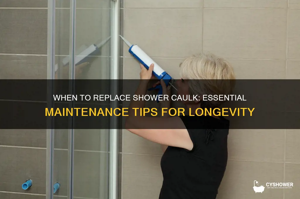 how often replace caulk shower