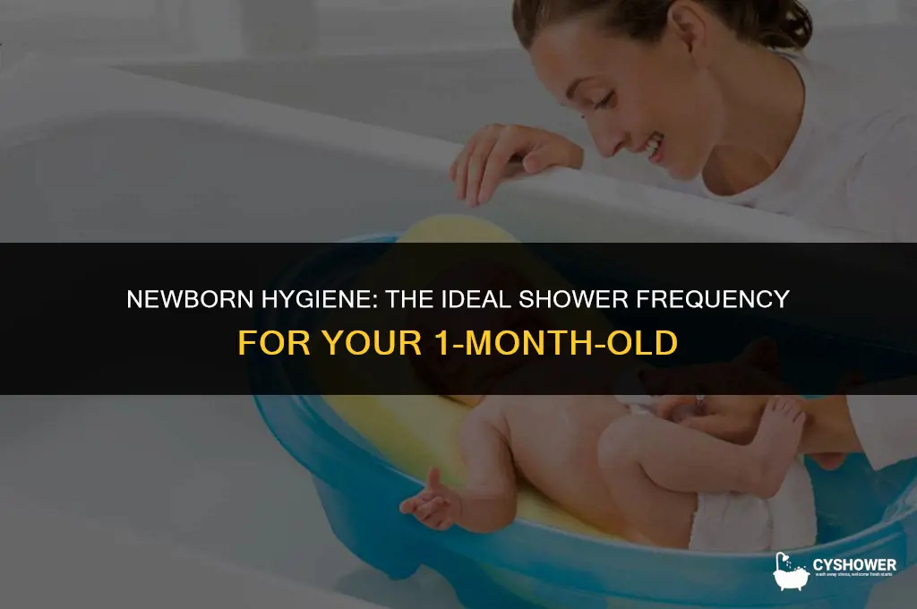 how often should i shower my 1 month baby