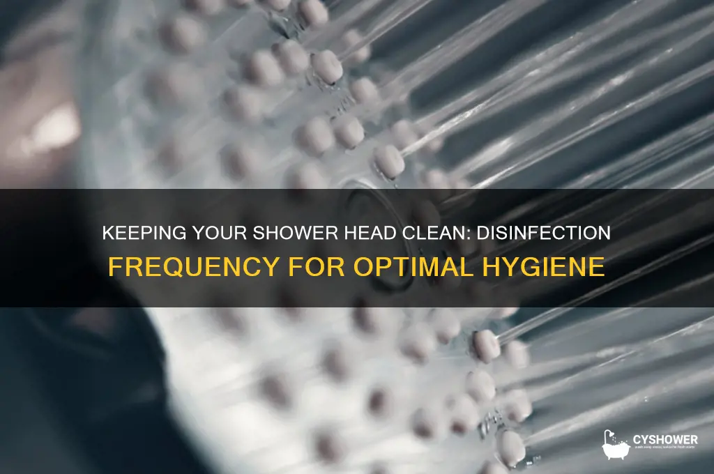 how often should shower heads be disinfected
