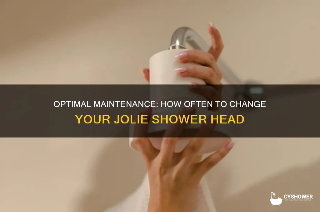 how often to change jolie shower head