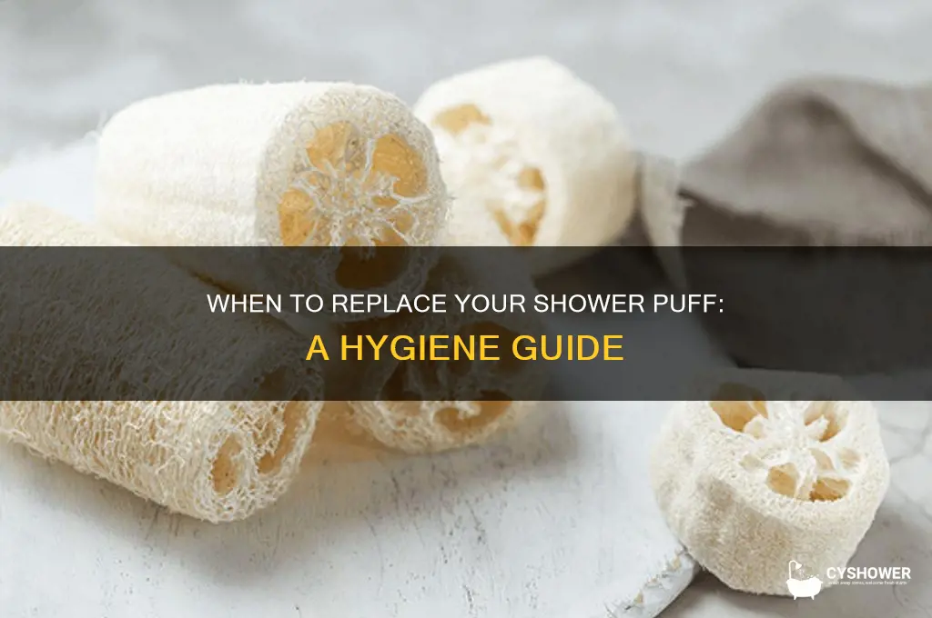 how often to replace shower puff