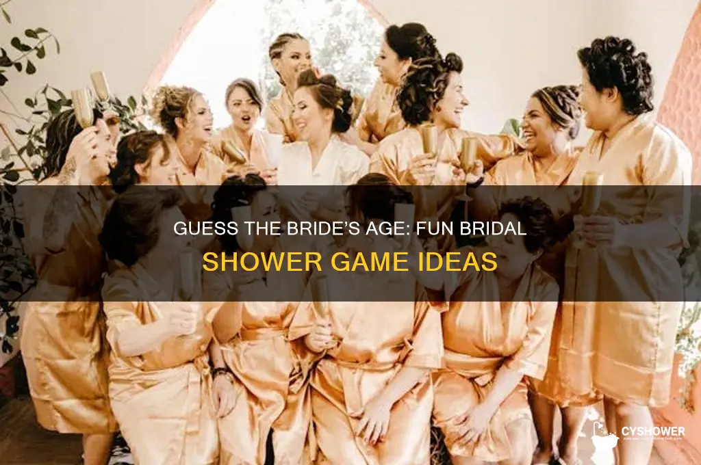how old am i bridal shower game
