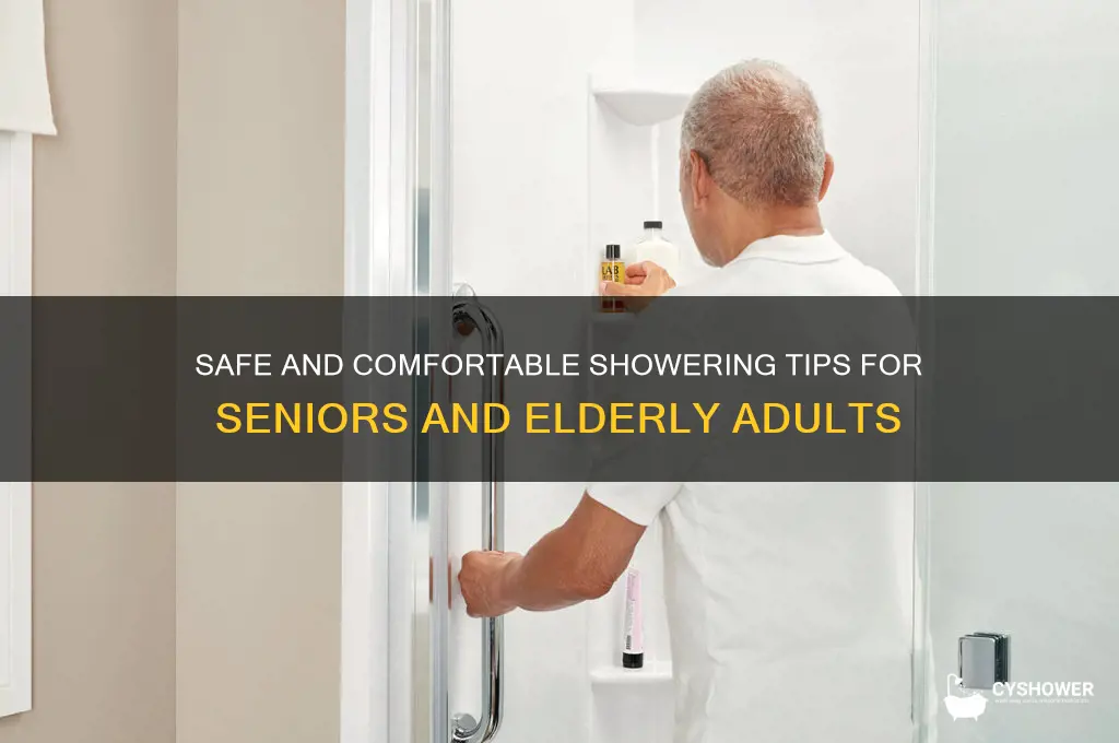 how older people take shower