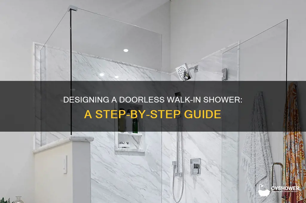 how ot build a walkin shower with no doors