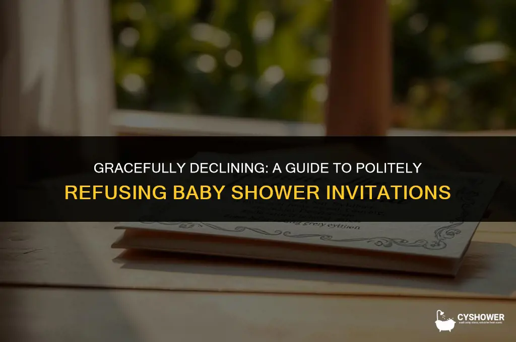 how politely decline invitation for baby shower