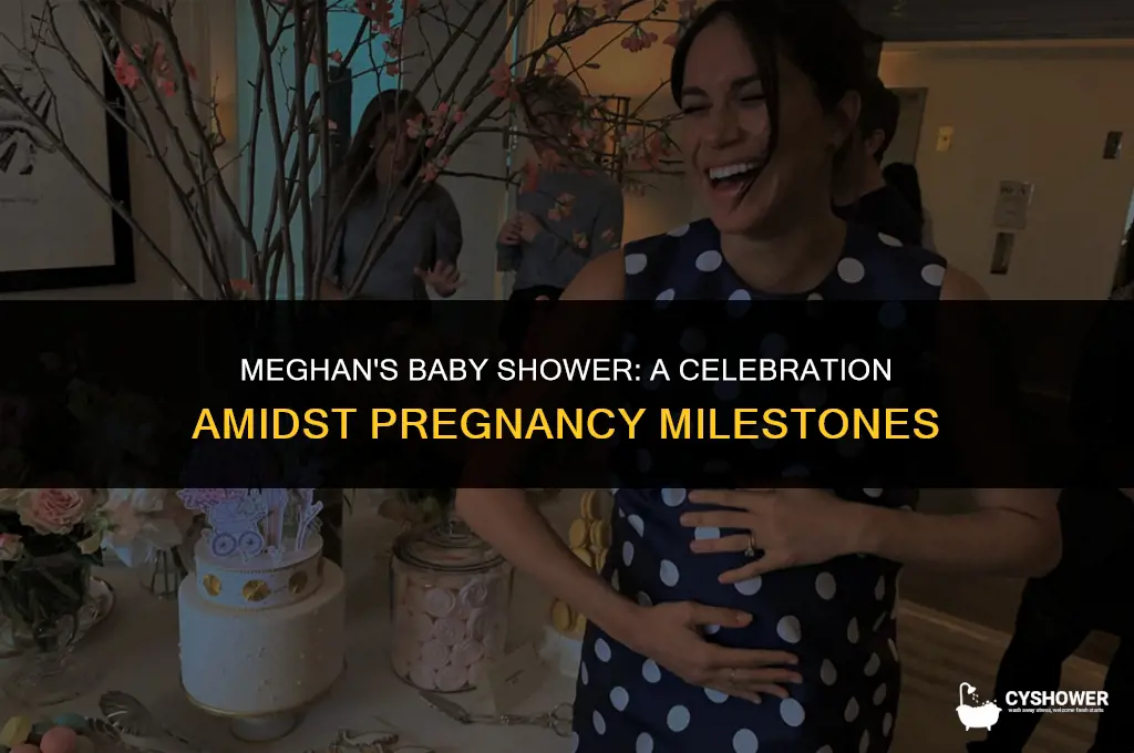 how pregnant was meghan at her baby shower