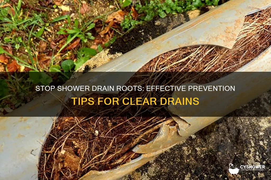 how prevent roots from keeping growing out of shower drain