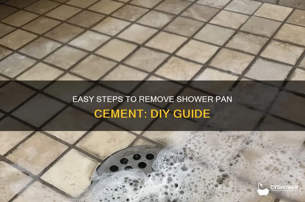 how remove a shower pan cement