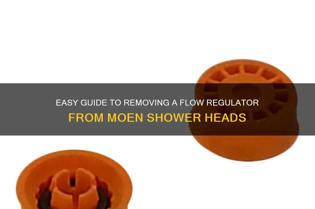how remove flow regulator in moen shower head