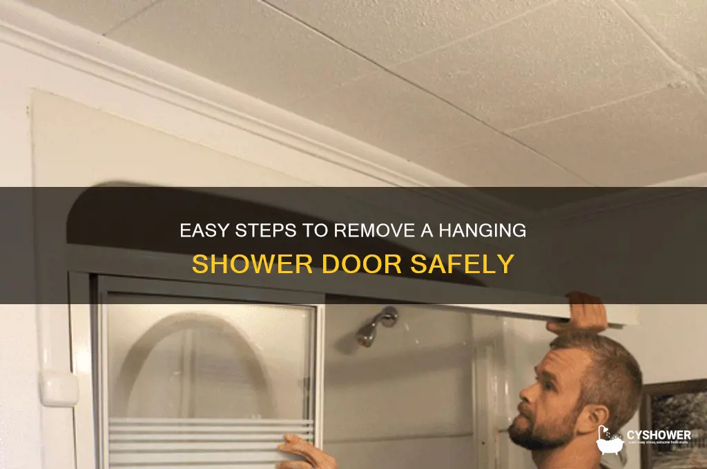 how remove hanging shower door