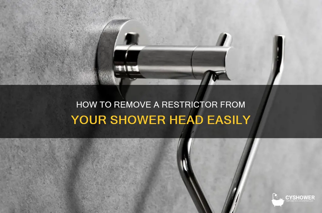 how remove restrictor shower head