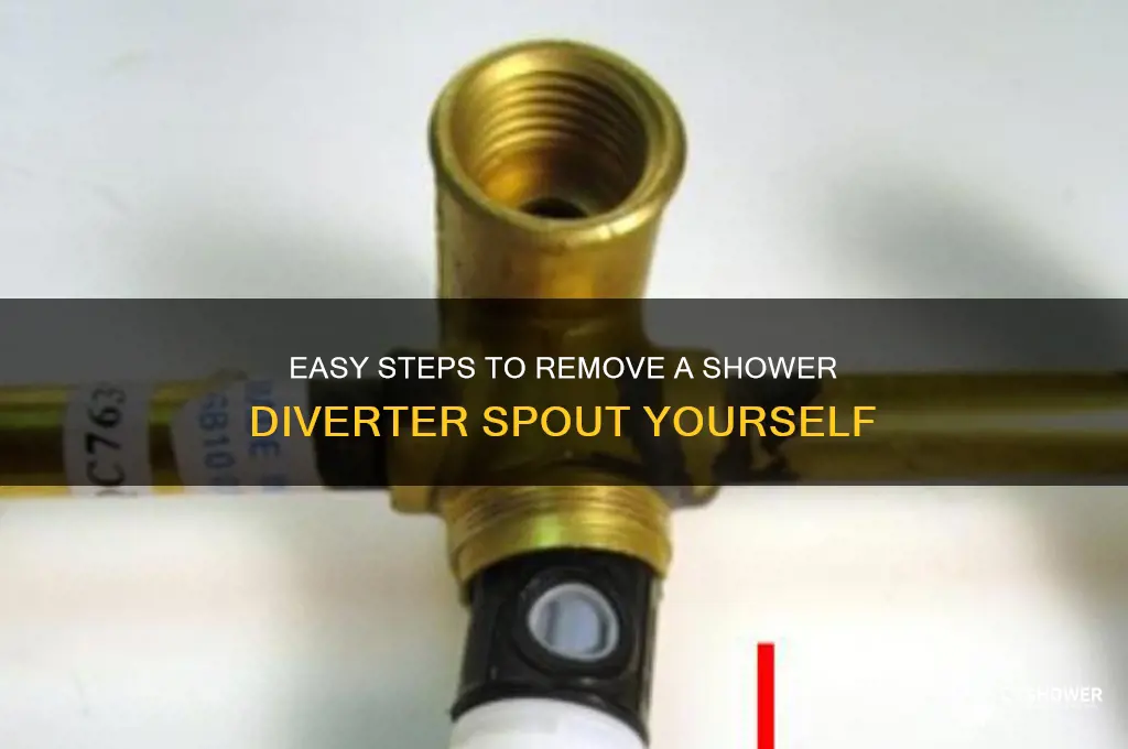 how remove shower diverter spout