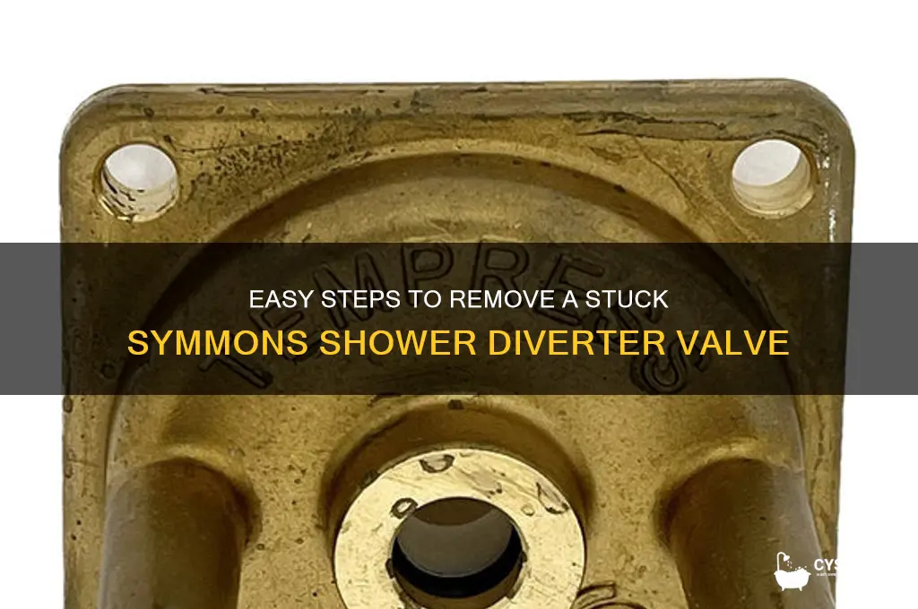 how remove stuck symmons shower diverter valve