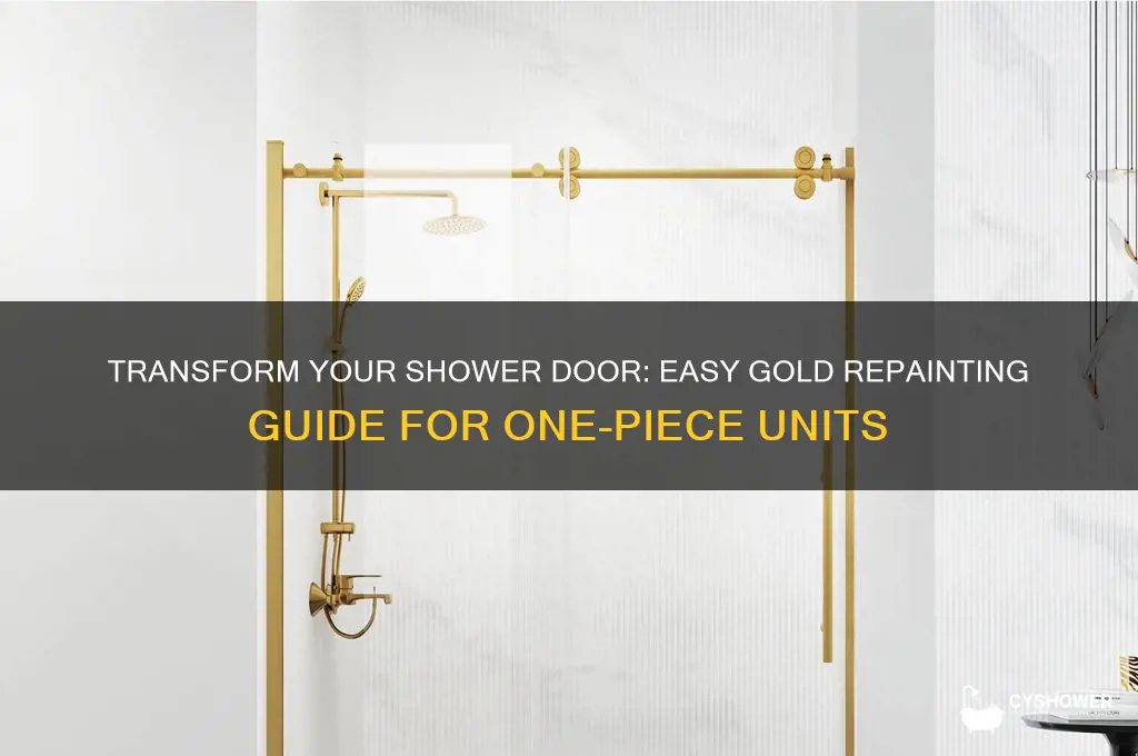 how repaint a one peice shower door in gold