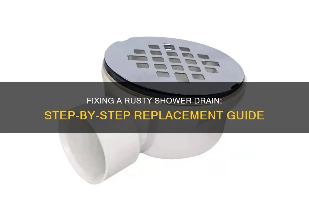 how replace rusty shower drain