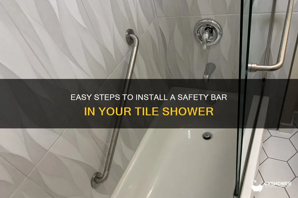 how ro install safety bar in tile shower