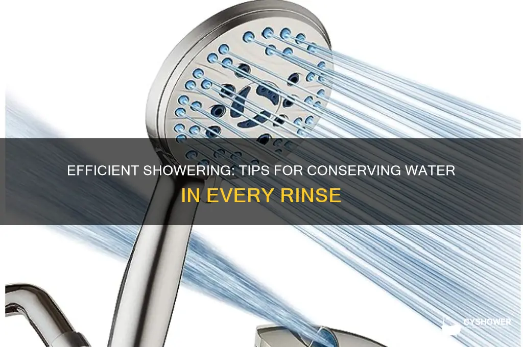 how ro rake a shower with limited water