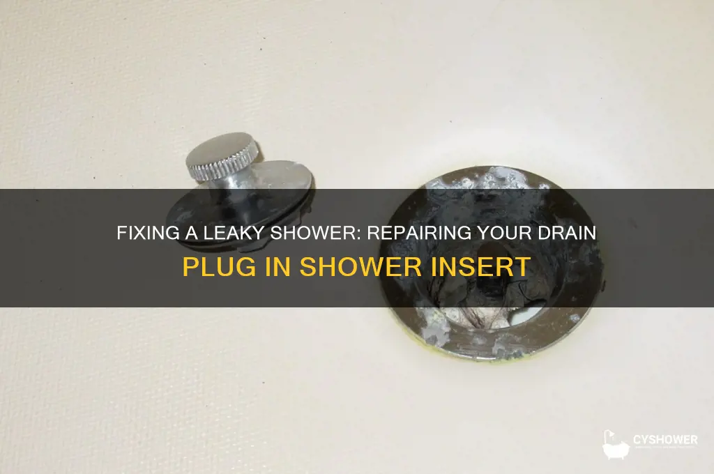 how ro repair drain plug in shower insert