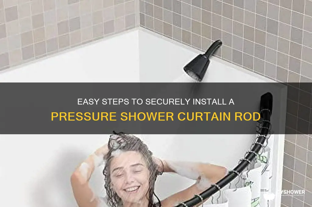 how set pressure shower curtain rod