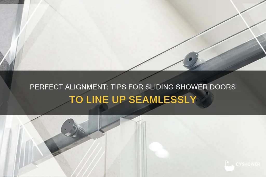 how should sliding shower doors line up