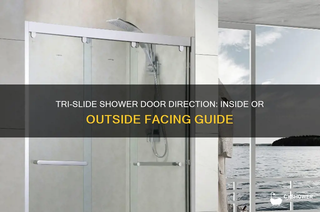 how should tri slide shower doors face
