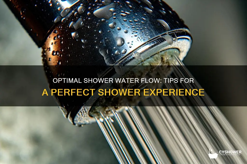 how should water flow out of a shower