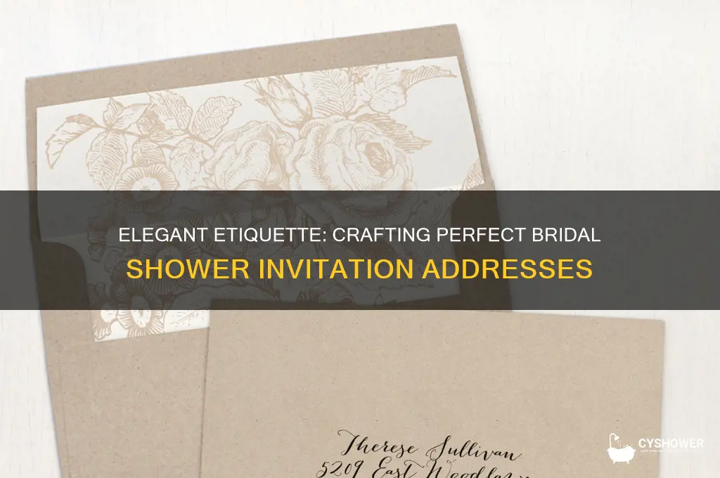 how should you address bridal shower invitations