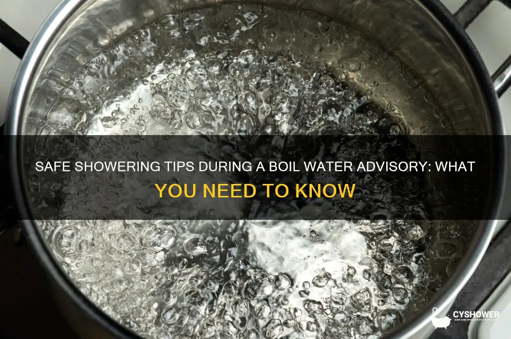 how shower during boil water adviosry