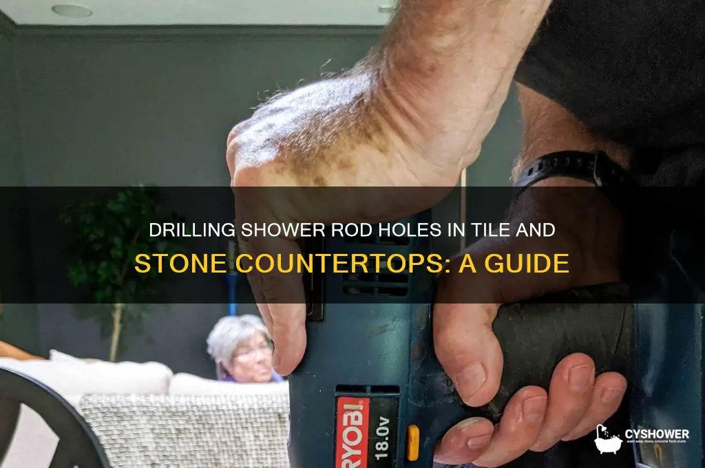 how shower rod drill tile and stone countertop rop bit