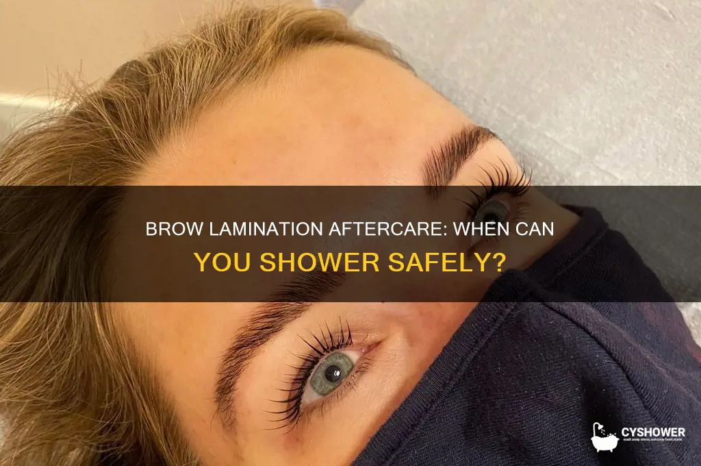 how soon can i shower after brow lamination