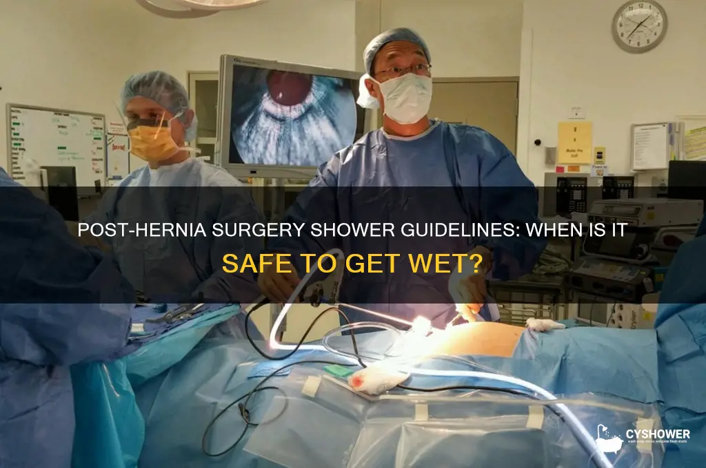 how soon can i shower after hernia surgery