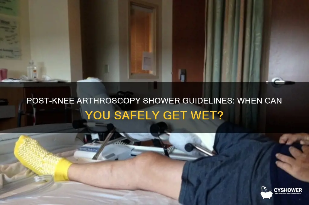 how soon can i shower after knee arthroscopy