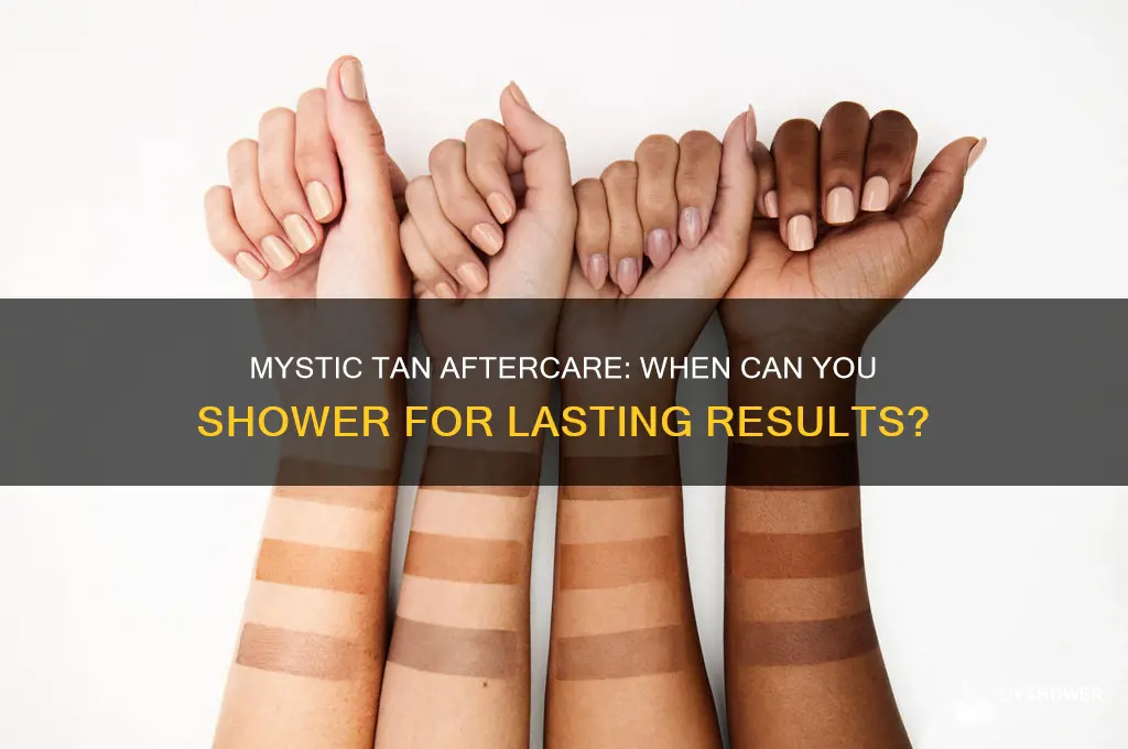 how soon can i shower after mystic tan