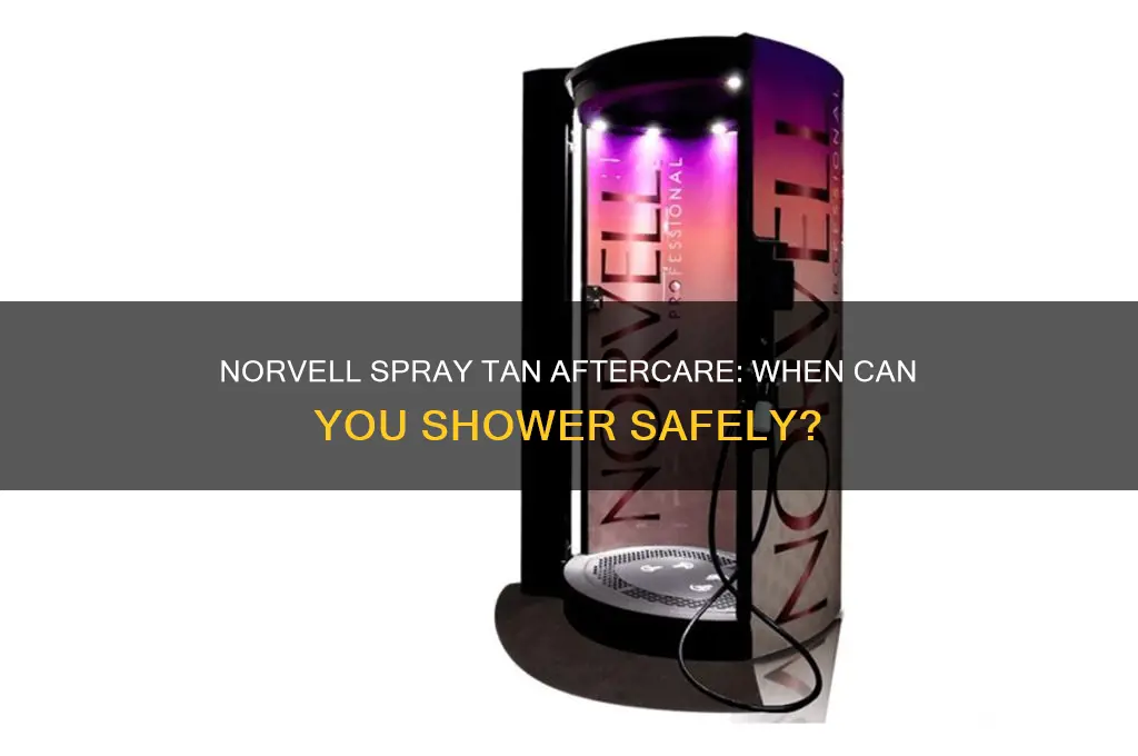 how soon can i shower after norvell spray tan