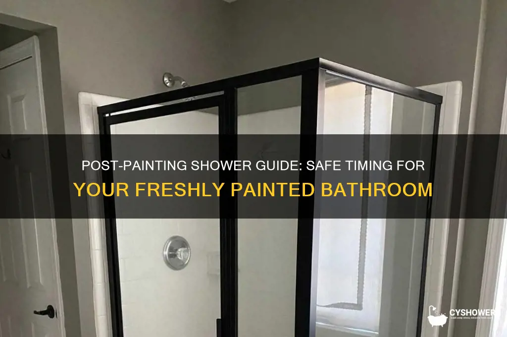 how soon can i shower after painting bathroom