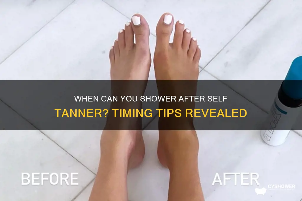 how soon can i shower after self tanner