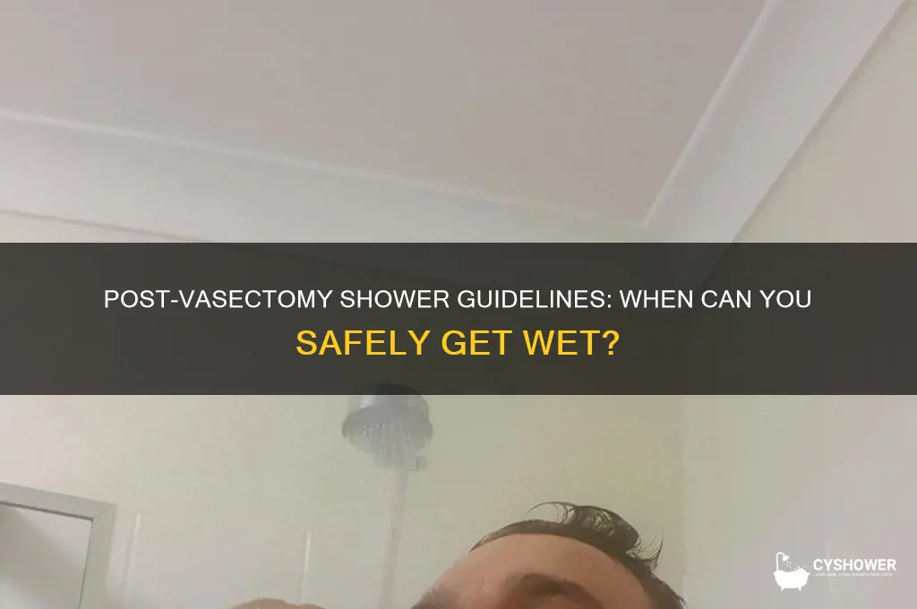 how soon can i shower after vasectomy