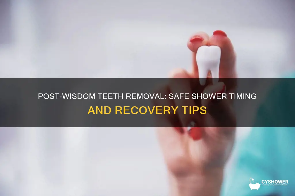 how soon can i shower after wisdom teeth removal