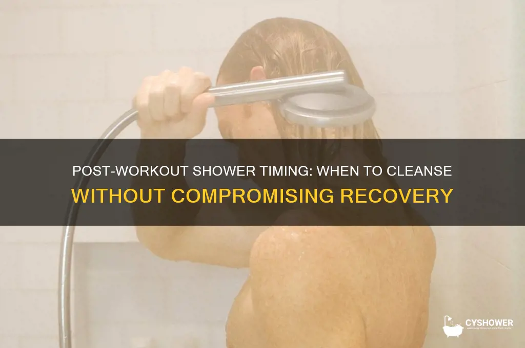 how soon can i shower after workout