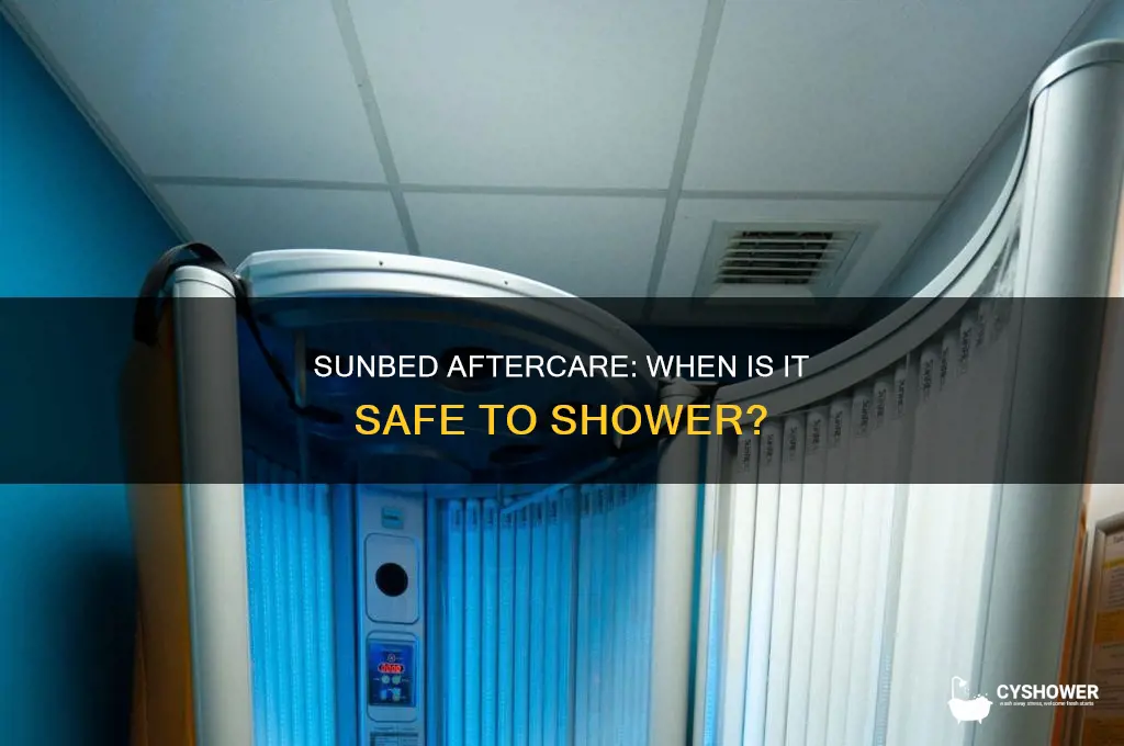 how soon can you shower after a sunbed