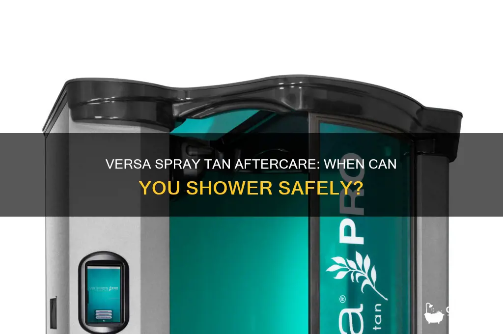 how soon can you shower after a versa spray tan