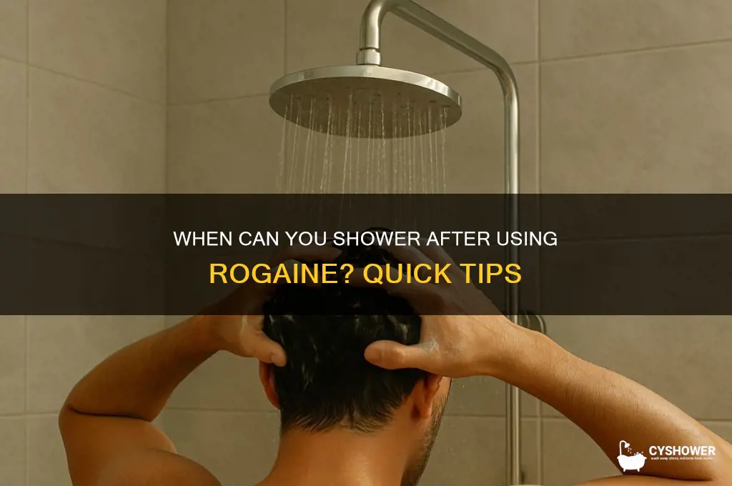 how soon can you shower after applying rogaine