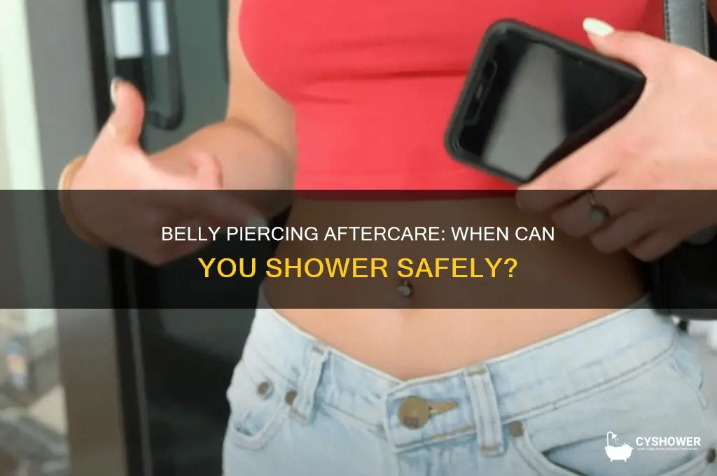 how soon can you shower after belly piercing