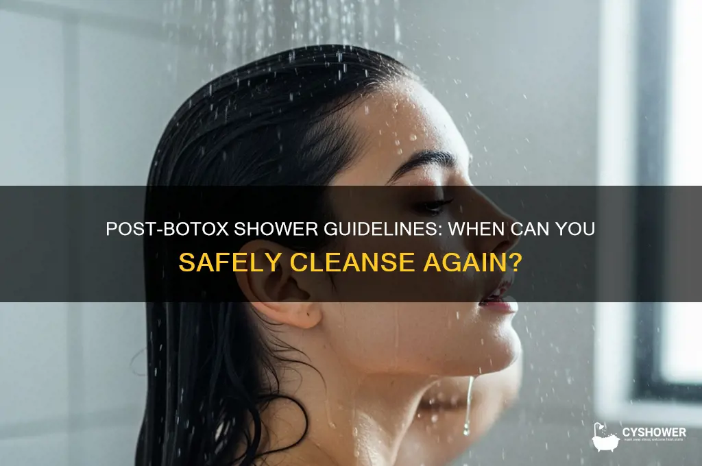 how soon can you shower after botox
