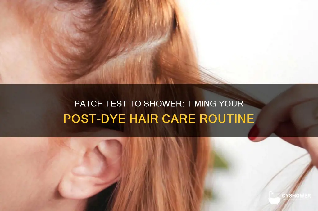 how soon can you shower after hair dye patch test